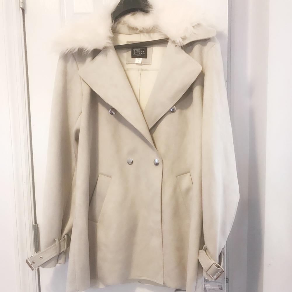 Simply Styled Faux Suede Coat